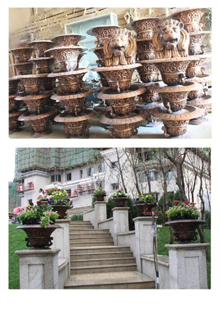 沈阳南十马路纳帕名门锻铜花钵