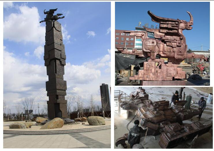 沈北锡伯族广场锻铜马