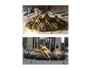 四平九洲地产铸铁雕塑