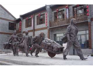 大庆点锻铜雕塑闯关东