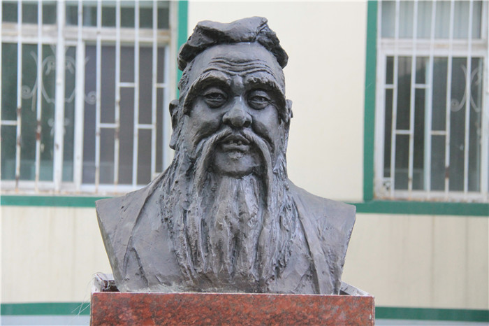 孔子头像铸铜雕塑