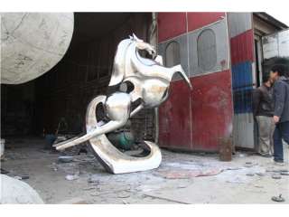 马造型不锈钢雕塑
