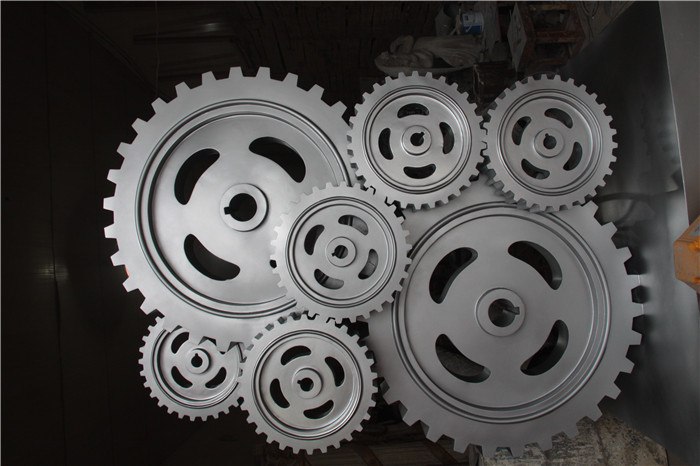 白钢齿轮雕塑