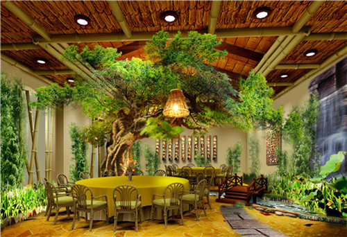 绿色景观仿木雕塑